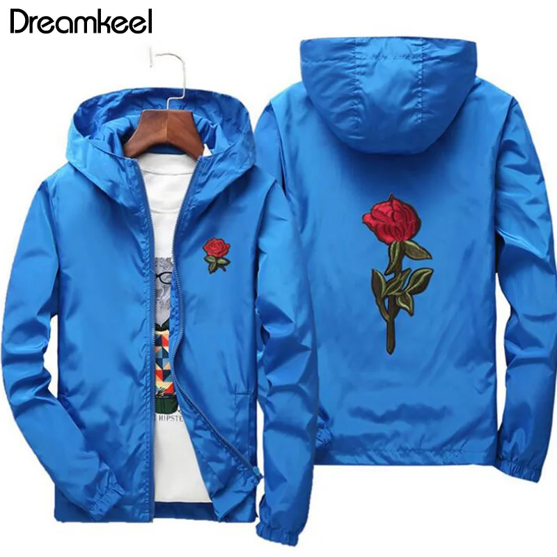

New jacket men and women rose college jackets streetwear hip hop coat hoodie men Hooded sweaters Plus Male jackets and coats Y