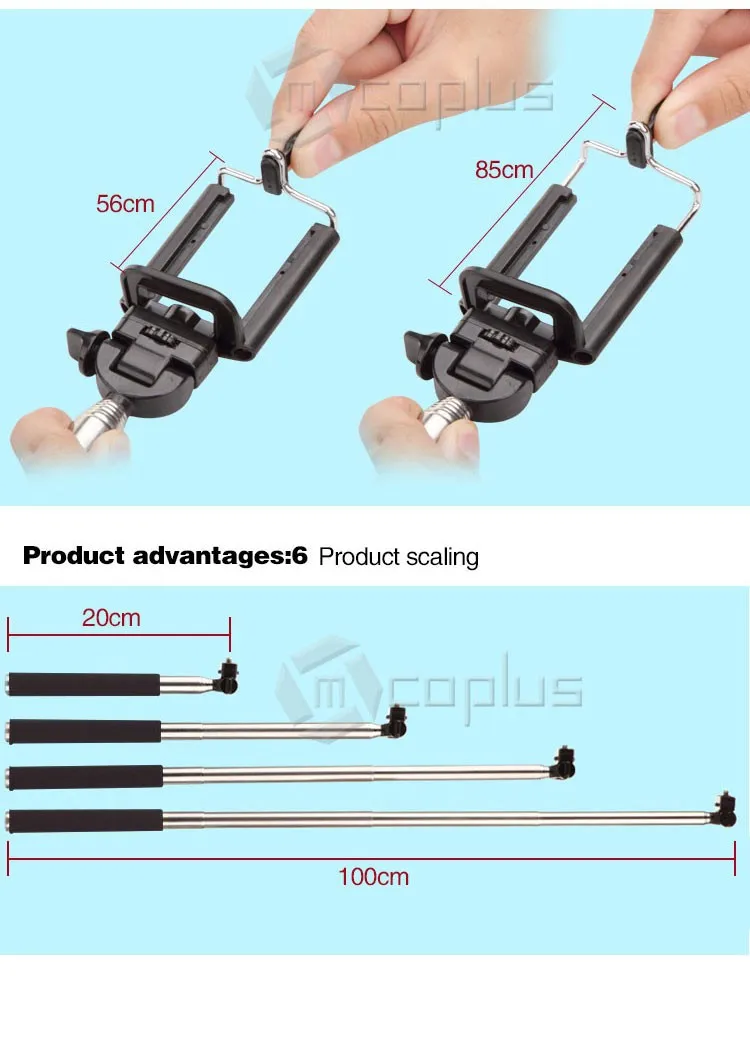 Выдвижной ручной штатив для селфи монопод+ штатив держатель для Iphone 4s, 5, 5s, 6/Gopro Hero 3 2 1 Camere/Android смартфон