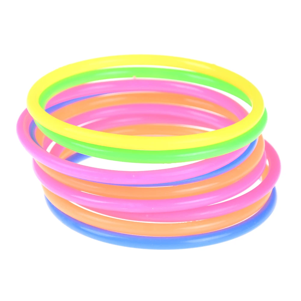 5 шт пластиковое красочное кольцо, круг для игры на открытом воздухе, складывающиеся кольца, развивающая головоломка, игрушка для детей