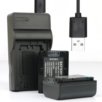 

LANFULANG NP-FV50 NP FV50 NPFV50 Battery 2 Pack + Charger for Sony FDR-AX40 HDR-CX110 HDR-CX115 DCR-SX21 DCR-SX44 DCR-SX85