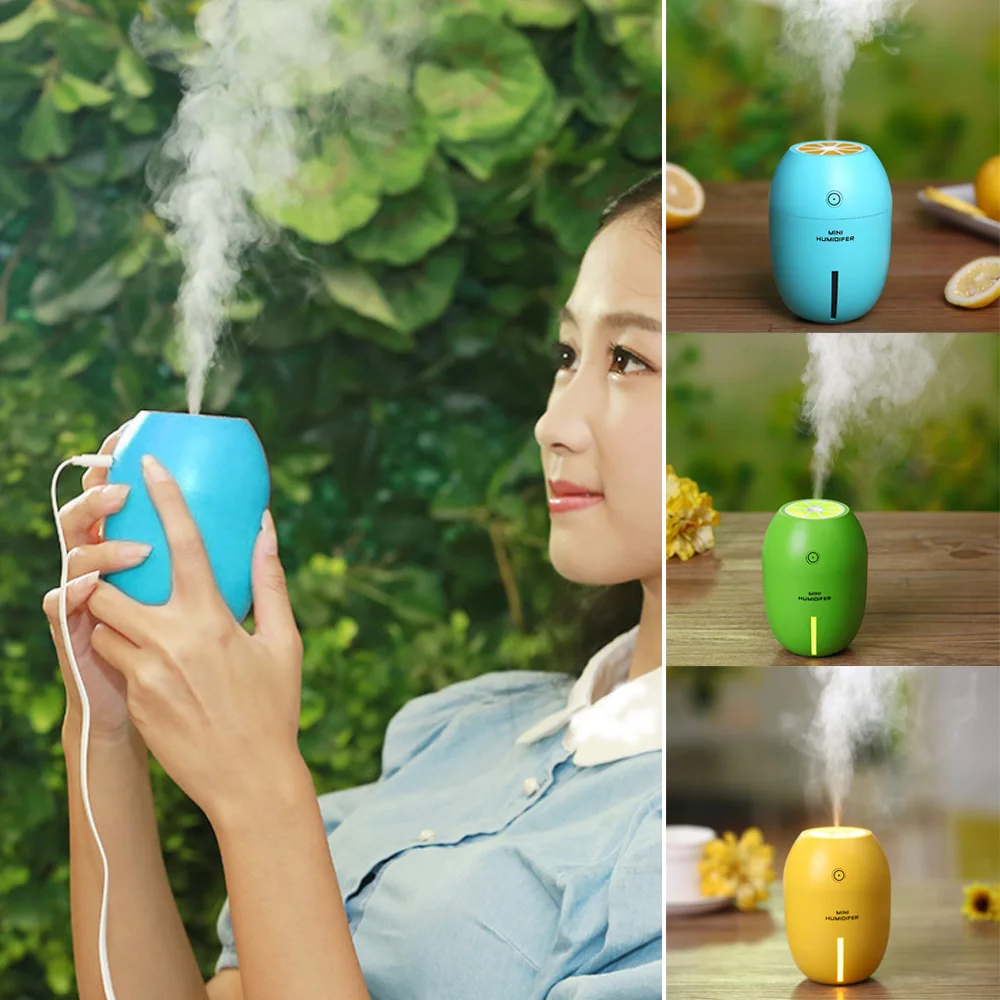 Behokic 180ml Air Humidfier USB Air Purifier Freshener with LED Lamp Aromatherapy Diffuser Mist Maker for