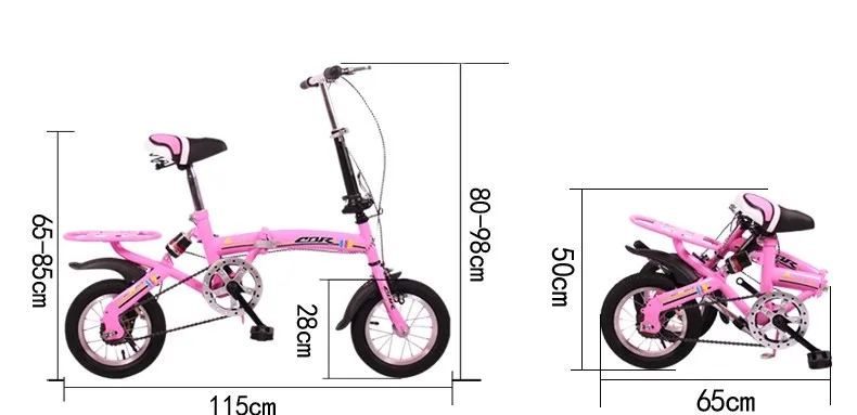 Discount High quality carbon steel 20 inches Ordinary Pedal folding bicycles 9