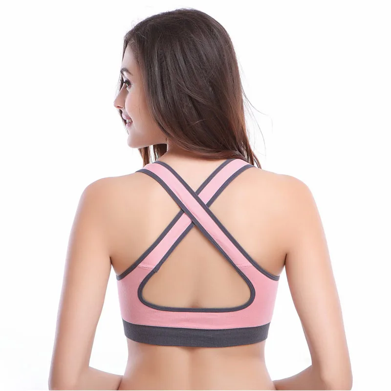 Sexywg Woman Girls Sports Bra Cross Back Running Gym Vest Top Female Fitness Active Clothing