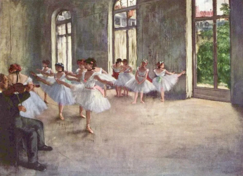 

High quality Oil painting Canvas Reproductions The Rehearsal (1873-1878) By Edgar Degas hand painted