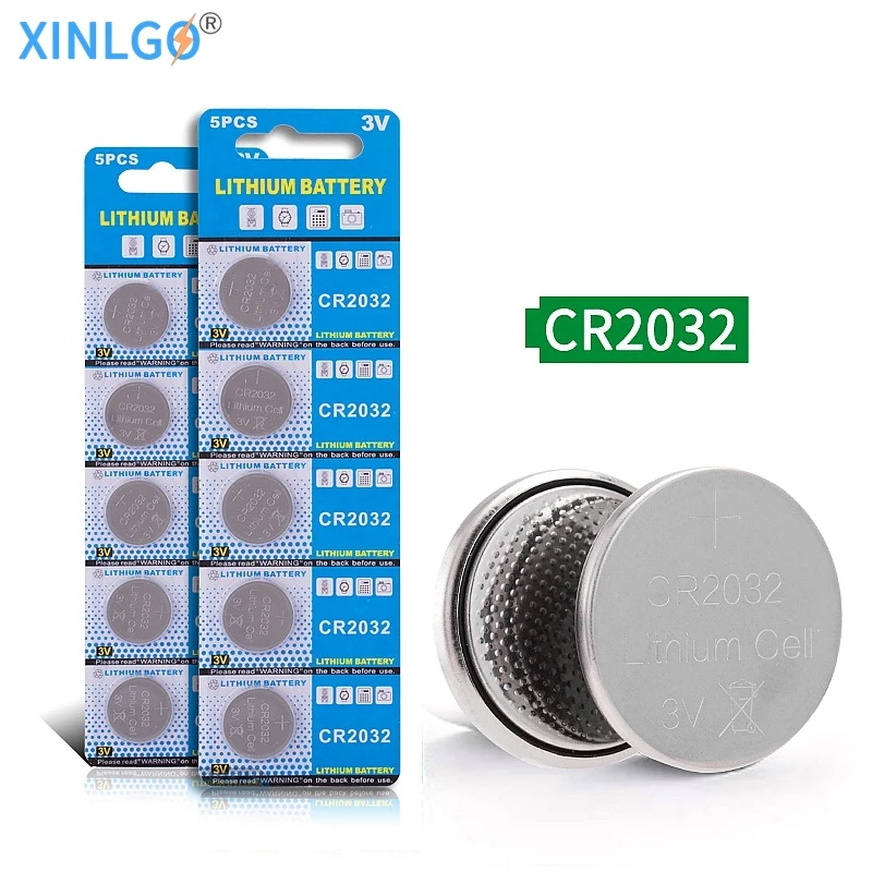 

10PCS CR2032 3V Lithium Battery Button Coin Cell Batteries 3 Volt remote watch jewelry led key fob replacement 2032 CR Pack Set