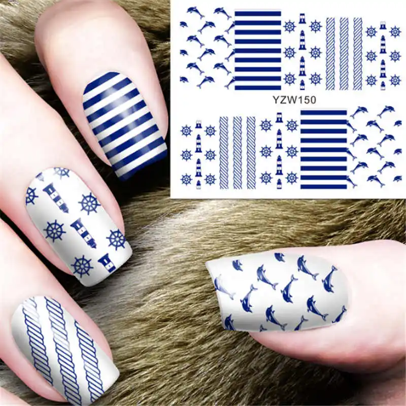 

Simple Style Design Temporary Tattoos Nail Art Sticker Manicure Decoracion Adhesive Water Decals Lettering On Nails