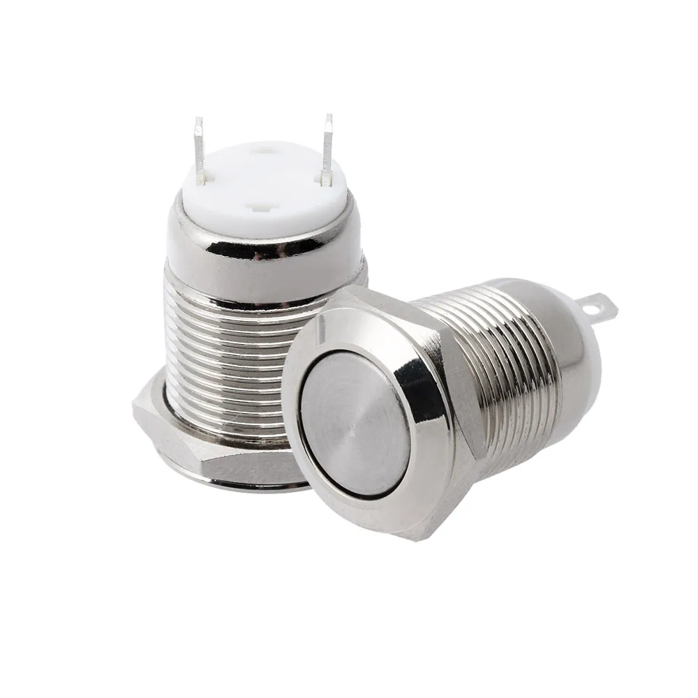 3A/250VAC 16/12 мм IP67 кнопочный выключатель стартера/лодочный рожок высокое/плоский/подъемный Форма круглый Мгновенный покрытие из нержавеющей стали латунная кнопка