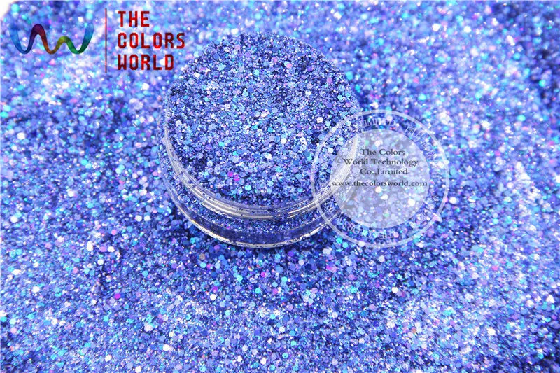 

HA2042-303 Laser Holographic Royal Blue Color Hexagon Shape Glitter Sequins for nail art DIY and Holiday decoration