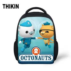 THIKIN маленький школьный рюкзак для маленьких мальчиков и девочек с мультипликационным принтом октонавтов, милый аниме-рюкзак, детский
