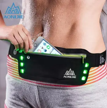 

AONIJIE Flashlight Sports Waist Bag Men Women Outdoor Belt Bag Running Hiking Cycling general phone Waist bags