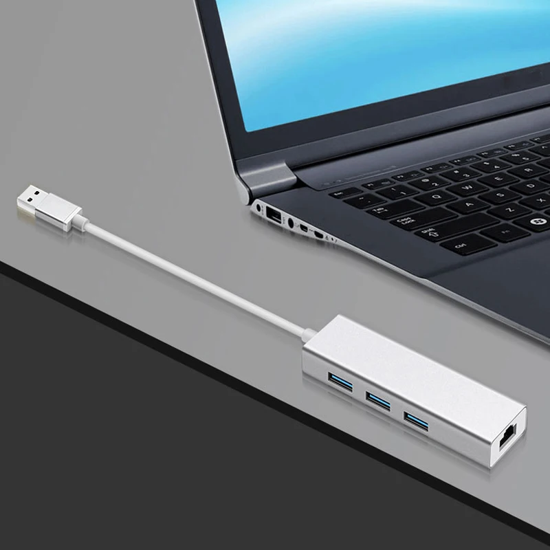 3-Порты и разъёмы USB 3,0 концентратор с Ethernet usb-хаб, Sup Порты и разъёмы ing RJ45 10/100/1000 Мбит/с Ethernet сетевой usb-хаб совместима с iMac Macboo