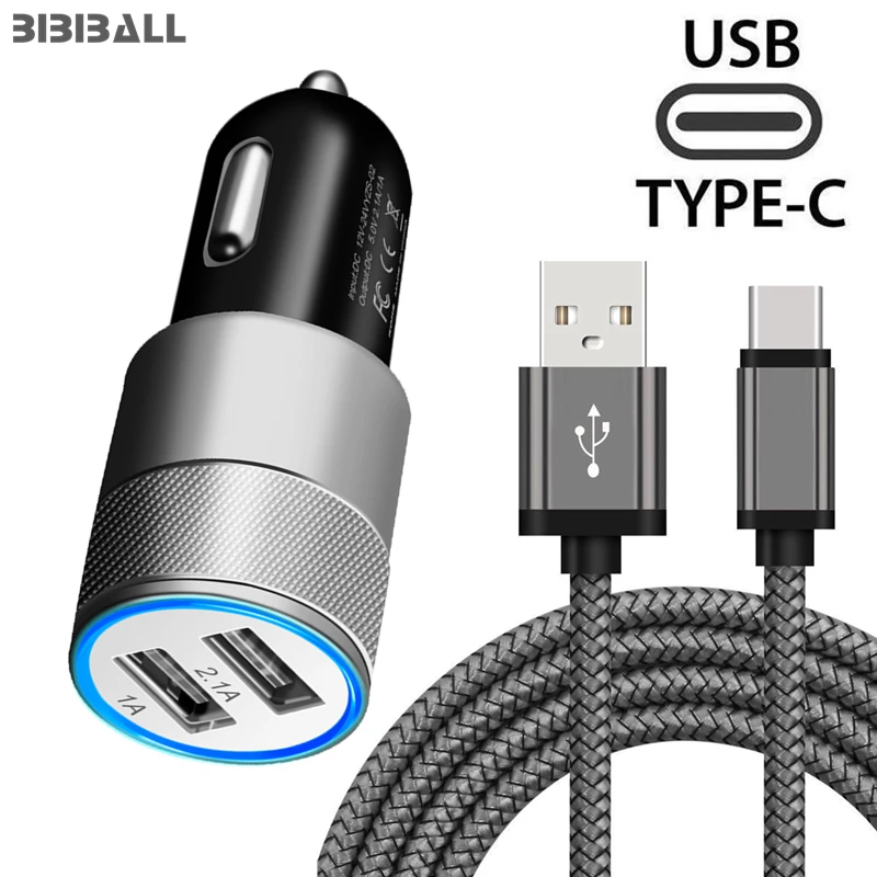 

Dual 2.1A USB Car Charger Adapter + 1M USB C Fast Charging Cable for Samsung Galaxy A3 A5 A7 2017 Samsung S8 S9 S10 A8 2018 Cord