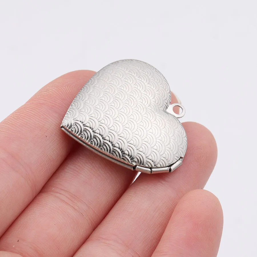 Fnixtar 29 мм * Love Heart кулон с фото нержавеющая сталь цветочный узор сердце Картина