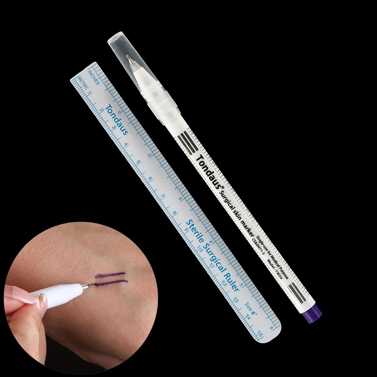 

1Pc Dual End Eyebrow Tattoo Makeup Brush Eye Tattooing Shaping Coloring Painting Brown Line Pen Cosmetic Tool With Measure Ruler