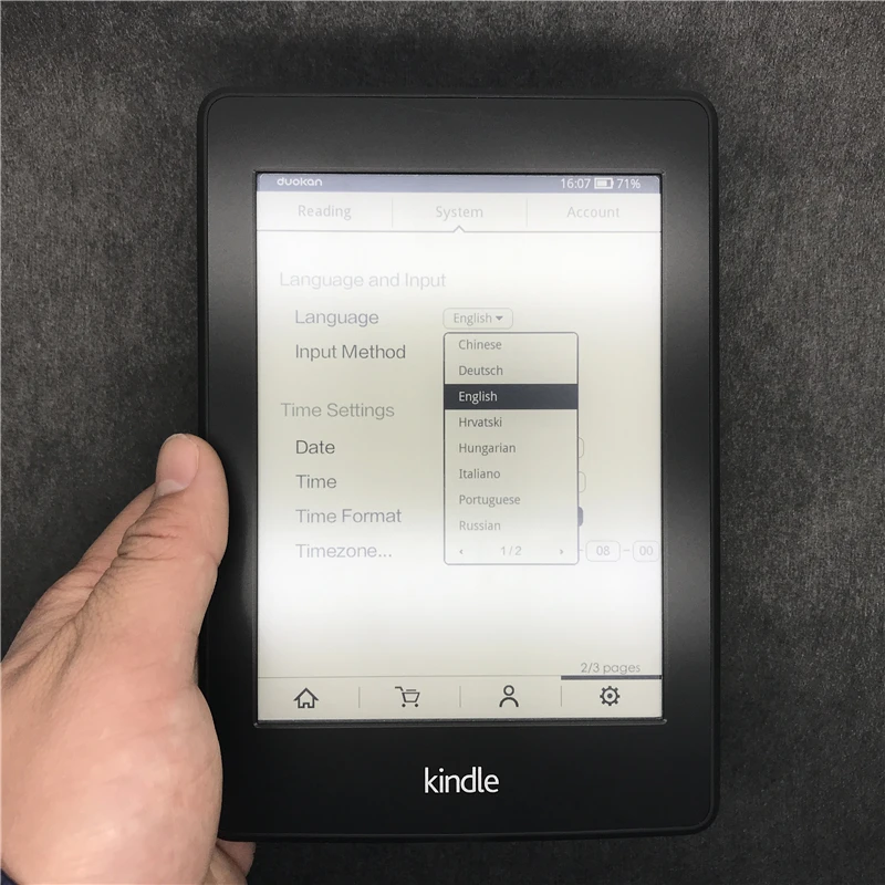 Восстановленный Kindle Paperwhite 6 поколение чтения электронных книг Встроенный светильник 6 дюймов 2 Гб электронная книга читатель E-ink без коробки