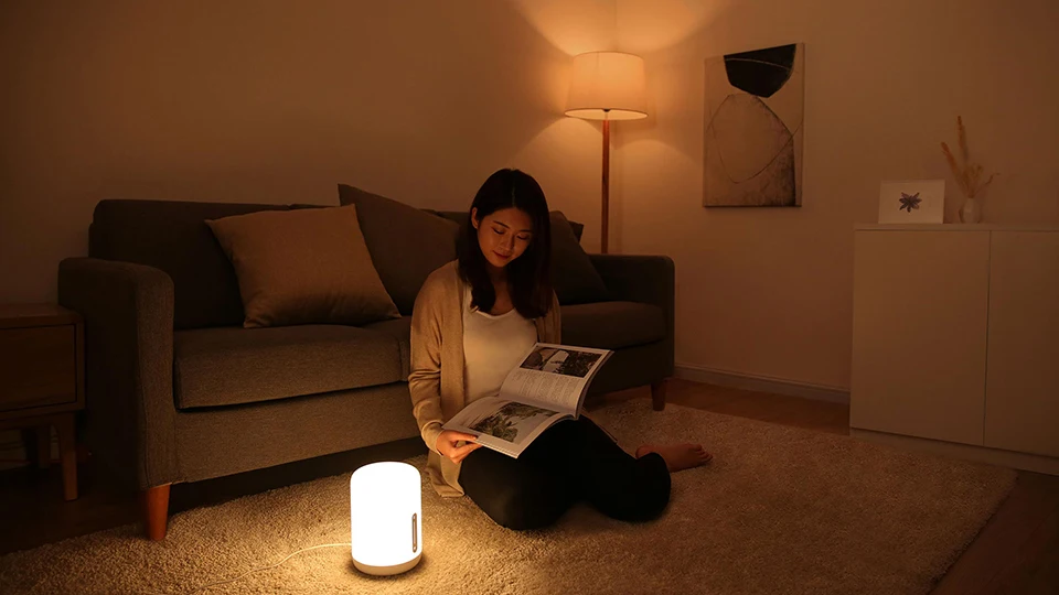 Original Xiaomi Mijia Bedside Lamp 2 Bluetooth WiFi Touch Panel APP Control RGB Table Lamp Works with Apple HomeKit Siri (4)