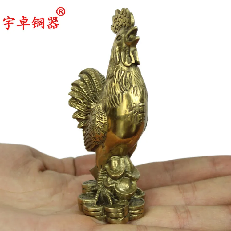 

Yu Zhuo bronze copper copper s decorative Home Furnishing Chicken Rooster rooster "small cock ornamentsroom Art Statue