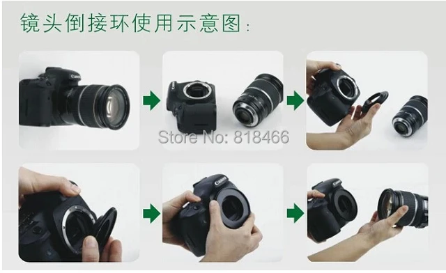 New black Aluminum 49mm Macro Reverse Adapter Ring For Sony
