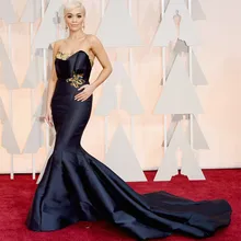 87th Oscar Academy Awards Rita Ora платье знаменитостей покроя "Русалка" красный ковер платья официальные платья с золотое украшение