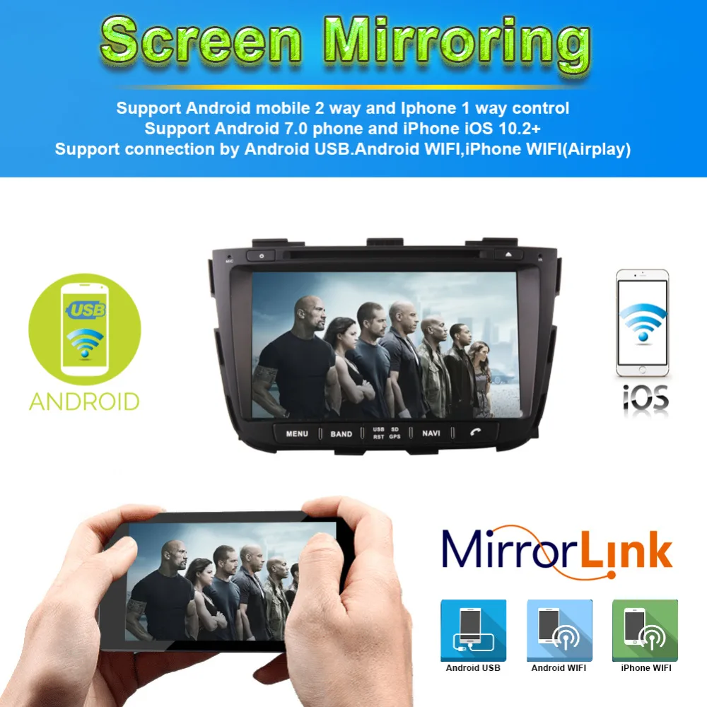 2 Din 4 Гб ОЗУ Android 8 0 Восьмиядерный ''LCD Автомобильный GPS навигатор для Kia Sorento 2013 2014