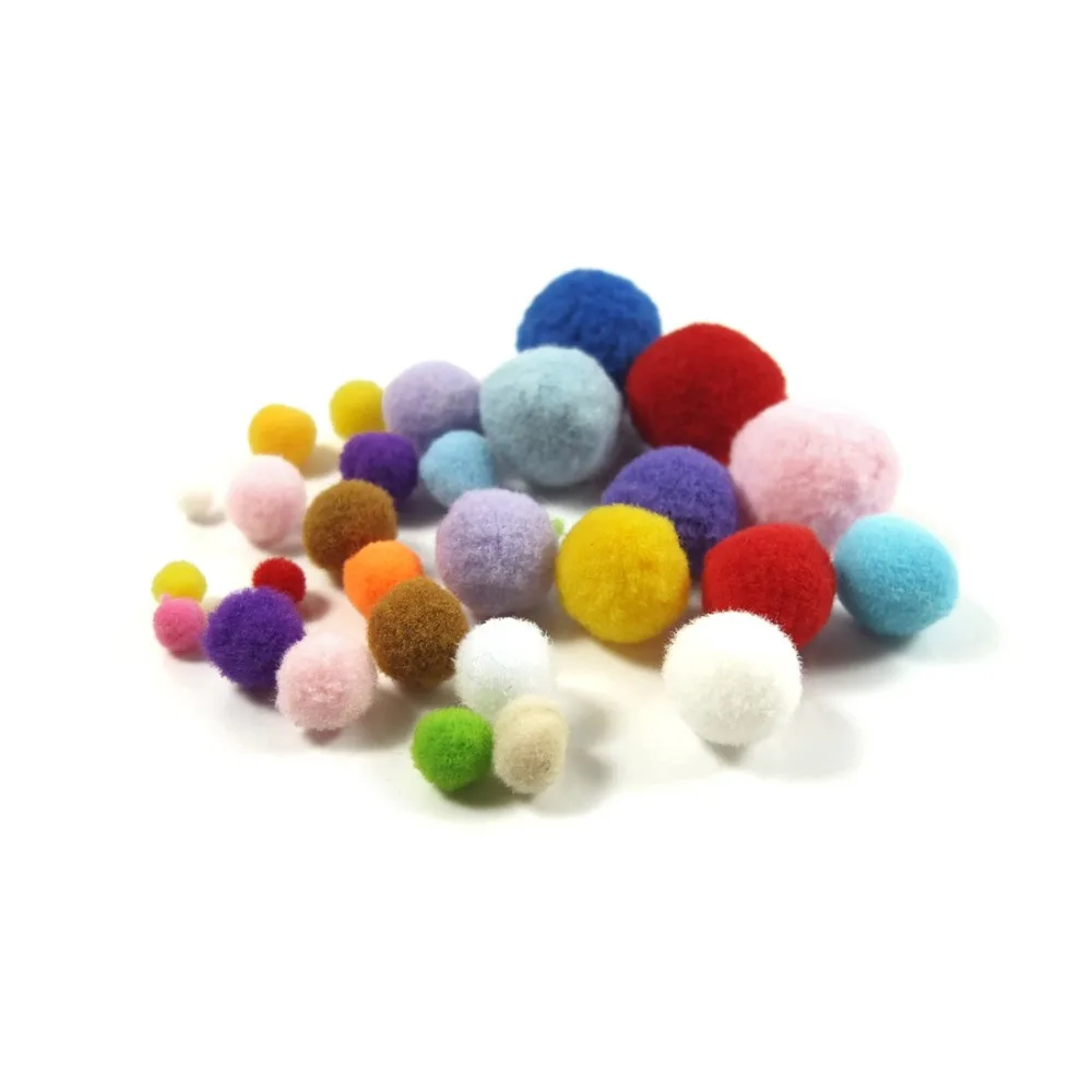 

100pcs 6mm Mixing Color Small Pompom Balls Furball Woolen Felt Clothing Toy Accessory DIY Homemade Craft