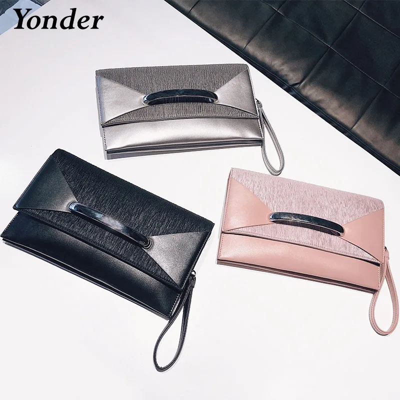 Yonder envelope clutch bag women leather birthday party evening clutch bags for women ladies shoulder clutch bag purse female