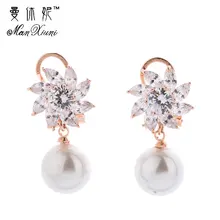 Manxiuni brincos para as mulheres трендовые цветочные серьги-гвоздики для женщин, серьги с кубическим цирконием, элегантные модные ювелирные изделия