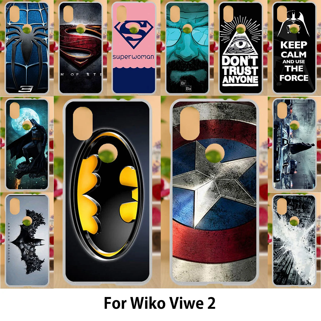 

Anunob Case For Wiko View 2 Cases TPU Soft Silicone 6.0 inch Cover For Wiko View 2 Covers Captain America Painting