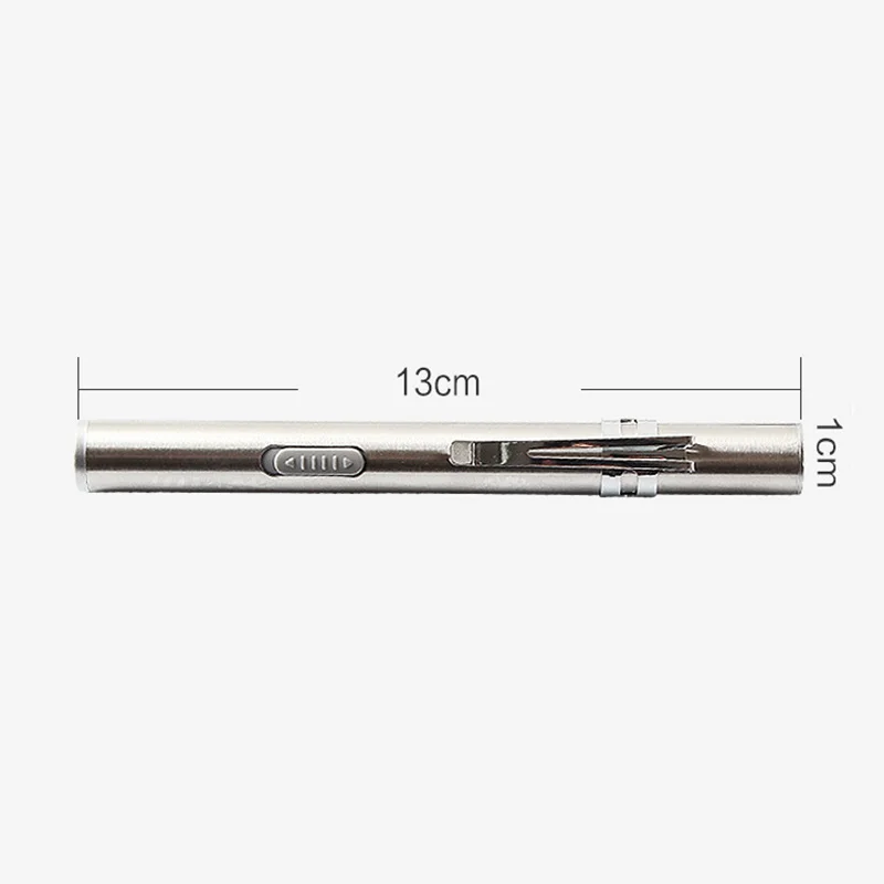 Ручка светильник медицинская портативная с зарядкой от USB и зажимом из