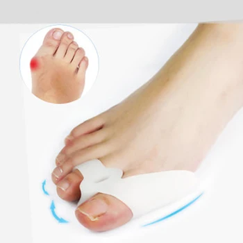 

2Pair Foot Bones Silicone Toes Separator Bunion Corrector Big Toe Foot Care Pain Foot Hallux valgus Orthotics Corrective Insole