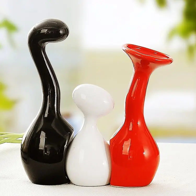 

ceramic family set vases home decor crafts room decoration ceramic kawaii ornament porcelain figurines wedding decorations