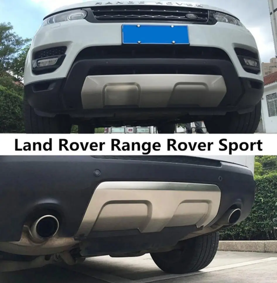 

For Land Rover Range Rover Sport 2014 2015 2016 2017 2018 Front + Rear Bumper Diffuser Stainless steel Bumpers Guard skid plate