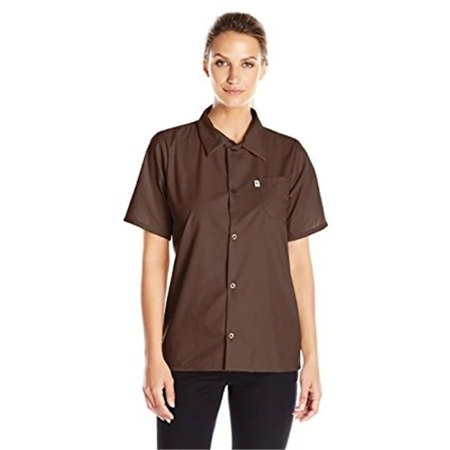 Vtex 0920-0207 Uncommon Threads Womens Utility Shirt 5 Button Brown - 3XL