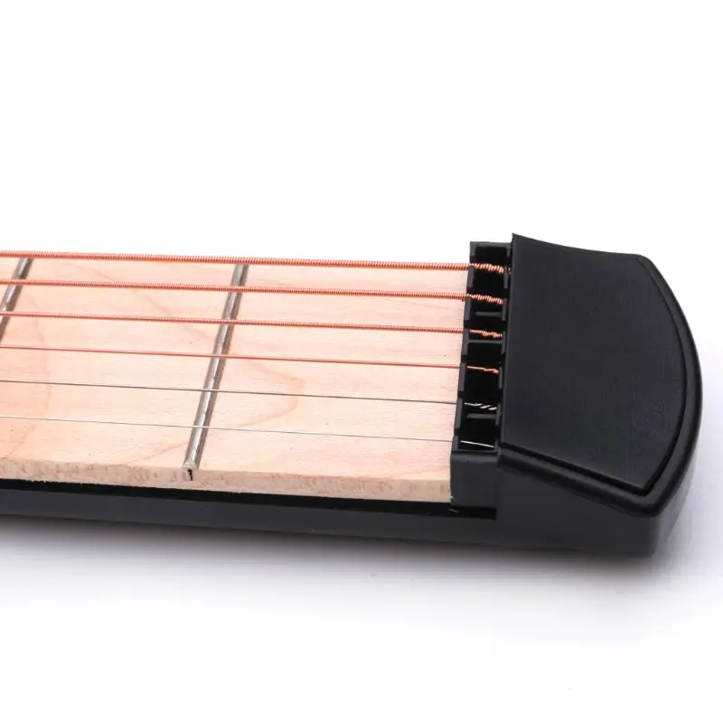 Portable Pocket Guitar 6 Fret Model Wooden Practice 6 Strings Guitars