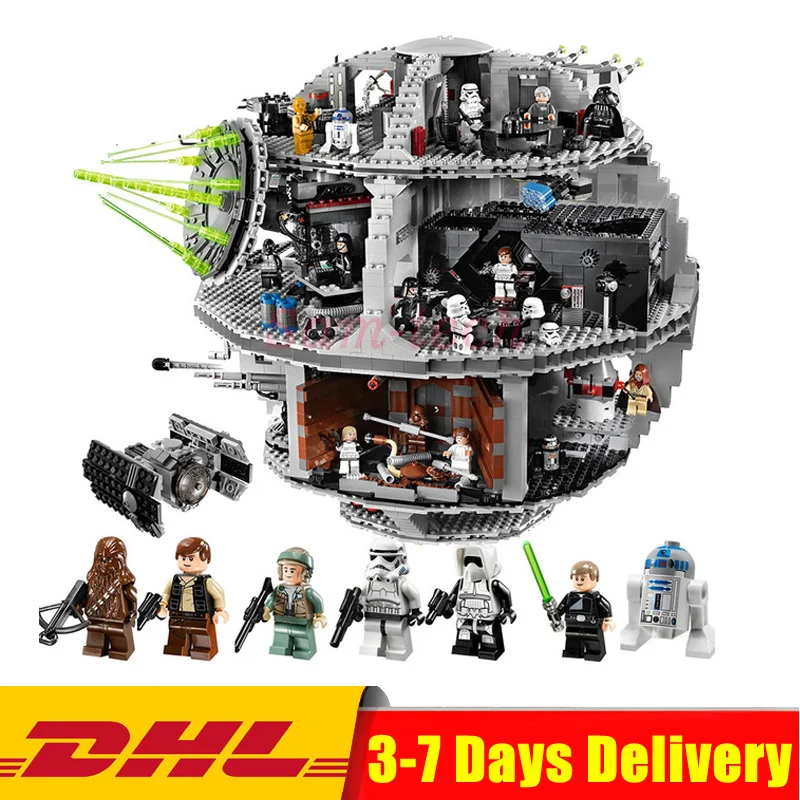 Lepin 05035 Star Set Wars Death Star 3804pcs Building Block Bricks Toys Kits Compatible with 10188 Children Educational DIY Gift bela 10464 star wars death star final duel bricks building block compatible with lepin