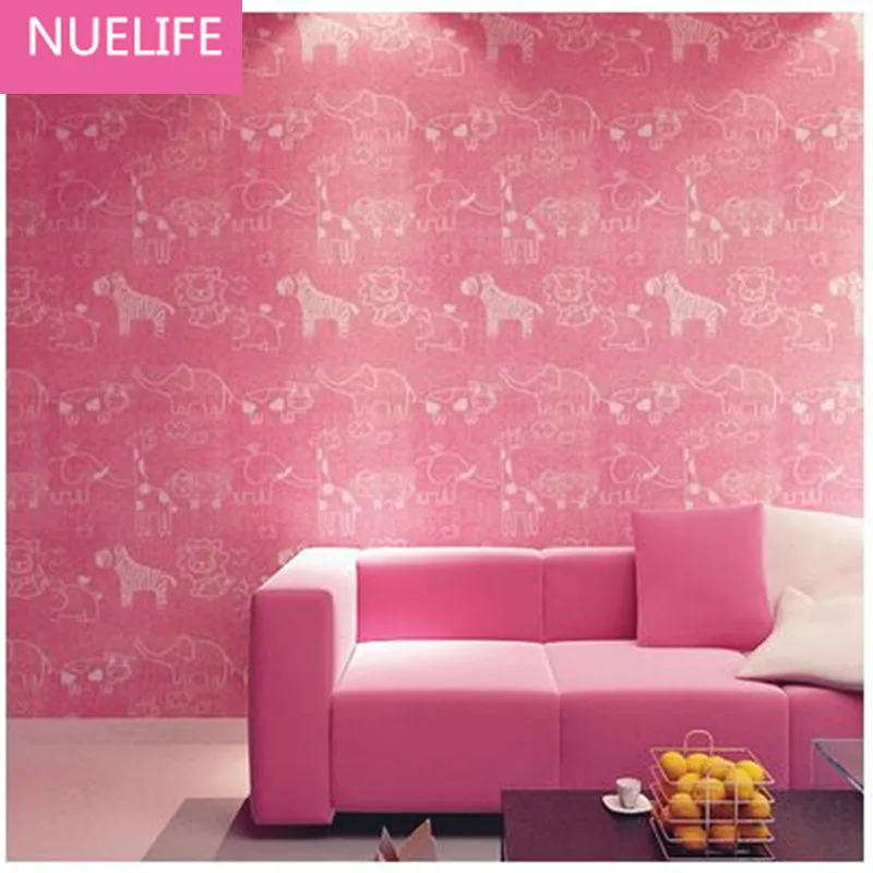 

0.45x10 Meter Cute Zoo Self - adhesive Waterproof Wallpaper Girl Kids Bedroom Living Room Dormitory Decorative Wallpaper
