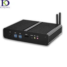 Fanless Desktop Mini PC Intel 5th Gen Core i7 4500U i7 5500U i7 5550U HD 4K 2*Gigabit LAN+2*HDMI+SPDIF+4*USB 3.0 HTPC
