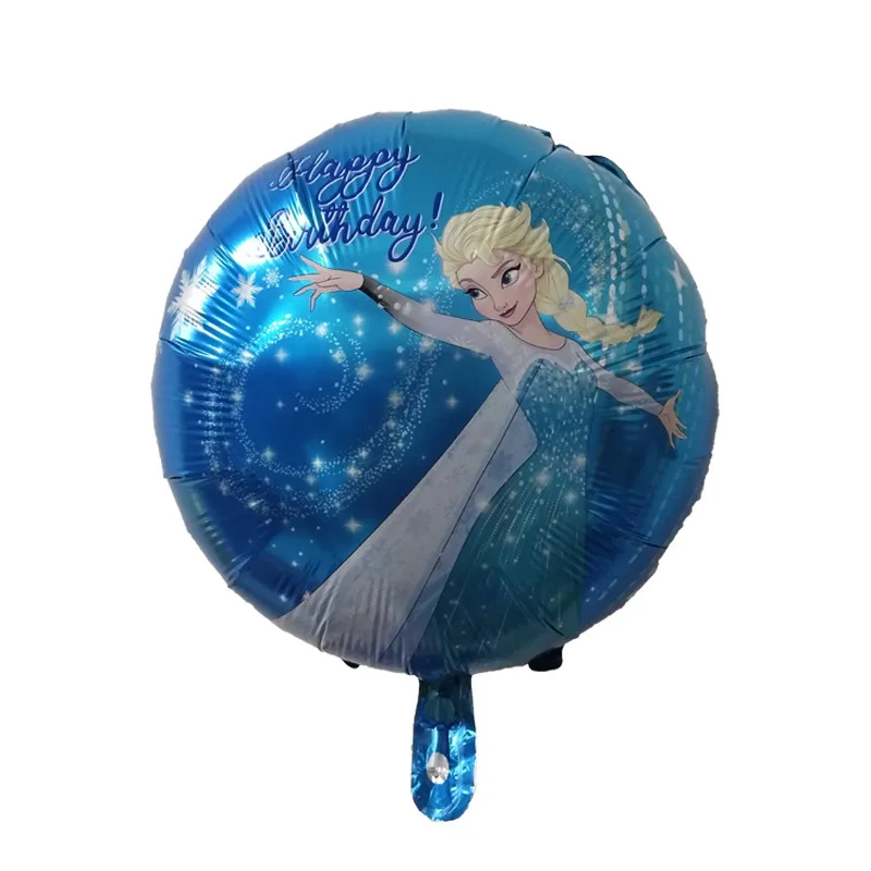 Дисней форзен тема принцесса Эльза Анна посуда Девочка День рождения бумажный стаканчик, тарелка соломенная салфетка маска колпачок поставка - Цвет: Balloon-1-1pcs