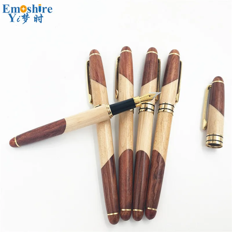 Emoshire Rosewood mahogany pen wooden stationery gift set business gifts Baozhu pen ballpoint pen wholesale (8)