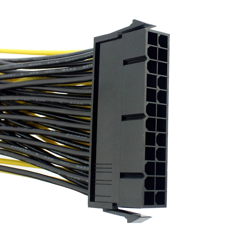 Новый 24P 20 + 4 Pin двойной блок питания 18AWG см ATX материнская плата адаптер
