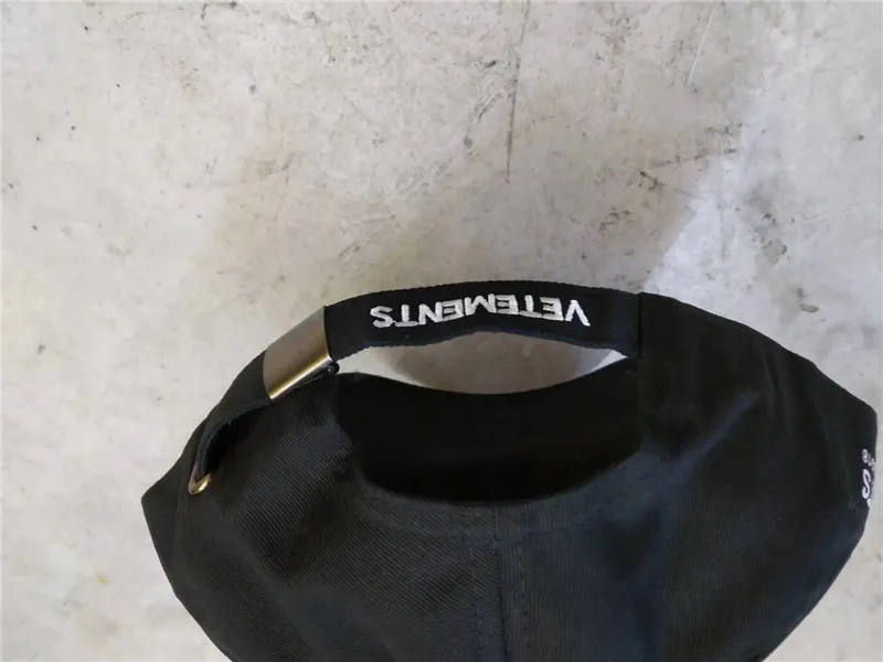Мужские и женские хлопковые бейсболки Vetements черные для скейтборда 2019|Мужские