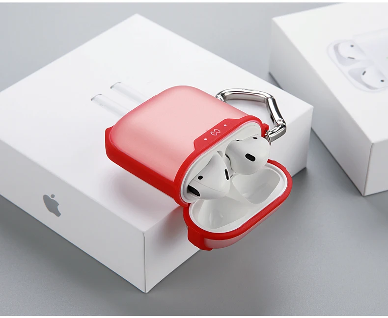 Xundd чехол для наушников для Apple AirPods 1/2 пластиковый матовый чехол+ ТПУ Рамка беспроводные Bluetooth наушники AirPods чехол Аксессуары