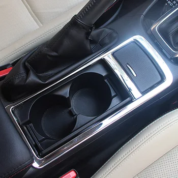 

ABS Bright For Mazda 6 Atenza Water Cup Holder Storage Gear Shfiting Panel Frame cover trim Car Styling Auto Accessories LHD
