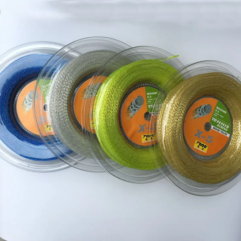 شحن مجاني توبو X5 تنس مضرب سلسلة 1.35mm مضرب تنس سلسلة بكرة 200 متر النايلون سلاسل