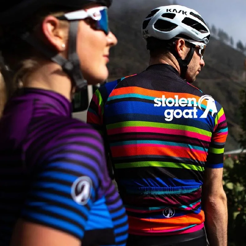 

Stolen Goat All striped cycling jersey collection Men team pro racing clothing tops Short sleeve riding shirt Maglia da ciclismo