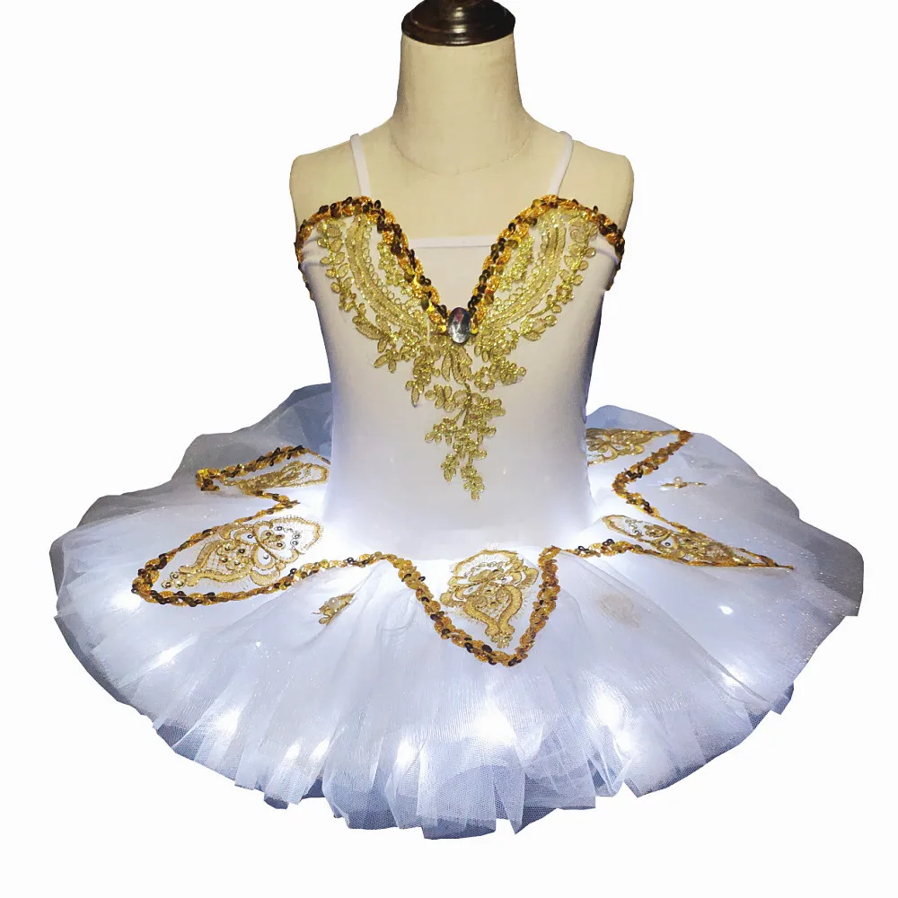 Белое балетное платье в виде лебедя для девочек новинка 2019 светодиодсветильник