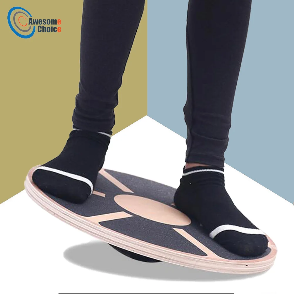

Wooden Balance Board Fitness Equipment Quality Twist Boards Support 360 Degree Rotation For twist exerciser Load-bearing 180kg