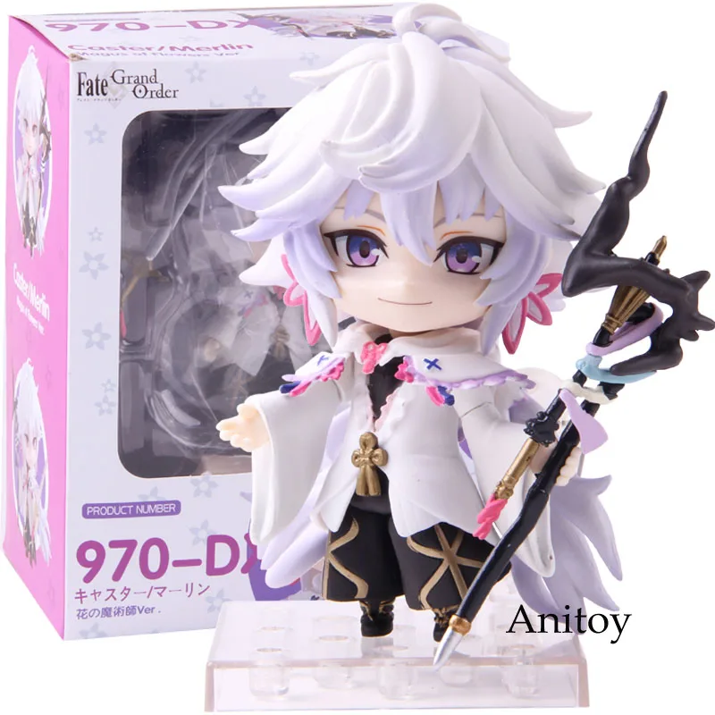 Nendoroid 970-DX FGO Fate Grand Order Caster Мерлин Магус цветов Ver. ПВХ Мерлин судьба фигурку Коллекционная модель игрушки