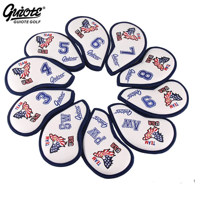Команда USA утюги для гольфа Headcovers Гольф железная крышка комплект Орел дизайнерская вышивка# 3-9PAS 10 шт./лот для Для мужчин Для женщин