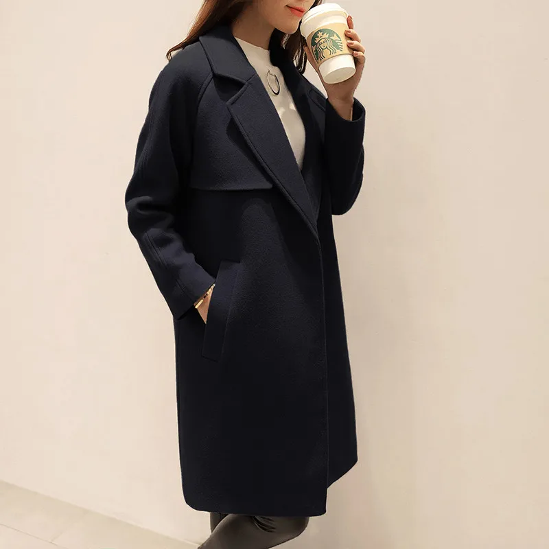 2018 Autumn Winter Coat Women Warm Imitation Cashmere Coat Long European Fashion Casual Solid Color Jacket Outwear 2018 Autumn Winter Coat Women Warm Imitation Cashmere Coat Long European Fashion Casual Solid Color Jacket Outwear